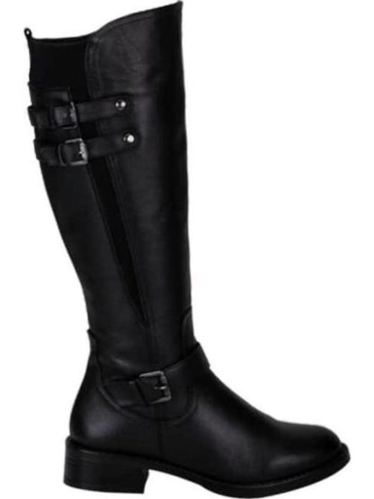 BOTA ALTA DE PIEL NEGRO VIVIS SHOES