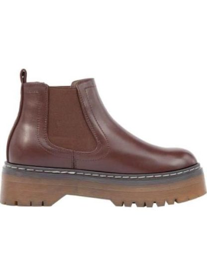 BOTA CHELSEA CON PLATAFORMA COGNAC GOODYEAR