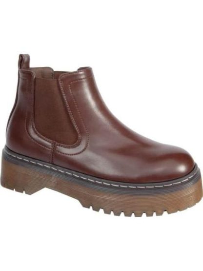 BOTA CHELSEA CON PLATAFORMA COGNAC GOODYEAR - Image 2