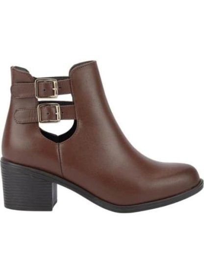 BOTA PIEL VACUNO CON ABERTURA COGNAC VIVIS SHOES