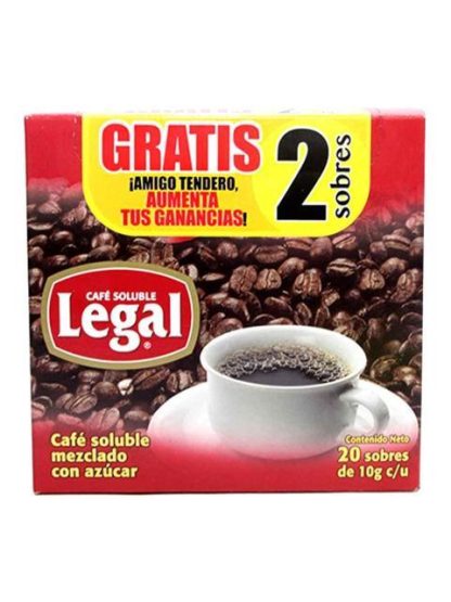 CAFE LEGAL PAQUETE 20 SOBRES DE 10 GR