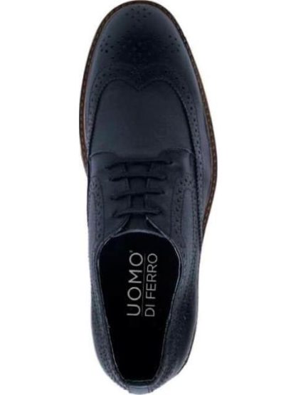 ZAPATO CASUAL DERBY NEGRO UOMO DI FERRO - Image 5