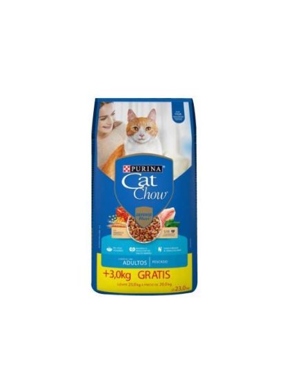 CAT CHOW ADT PESCADO 20KG + 3.0 KG