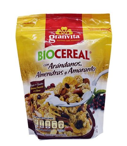 CEREAL CON ARANDANOS Y AMARANTO 180 G GRANVITA