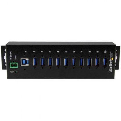 STARTECH  HUB CONCENTRADOR INDUSTRIAL 5000 MBIT-S USB 3.0 DE 10 PUERTOS NEGRO - Image 3