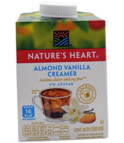 CREMA PARA CAFE ALMENDRA VAINILLA 500 ML NATURES HEART