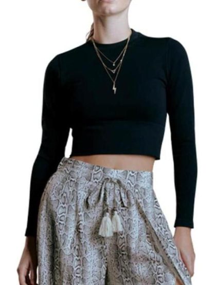 CROP TOP SEAMLESS NEGRO HOLLY LAND - Image 2