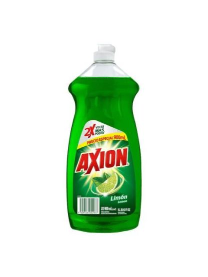 DETERGENTE LAVATRASTES LIQUIDO AXION LIMON 900 ML