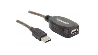 MANHATTAN CABLE USB A MACHO - USB A HEMBRA 10 METROS NEGRO - Image 2