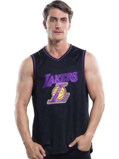 JERSEY LAKERS JERSEY NEGRO FEX PRO