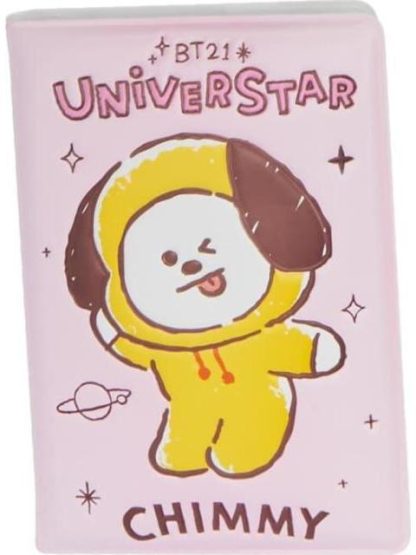 LIBRETA CON STICKERS CHIMMY ROSA BT21