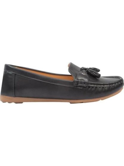 MOCASIN CONFORT CON MOTAS NEGRO SHOSH