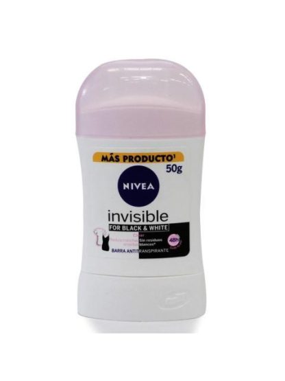 NIVEA DEO MUJER INVISIBLE CLEAR BARRA DE 50 GR