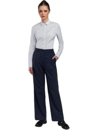 PANTALON DE VESTIR ANCHO AZUL MARINO HOLLY LAND