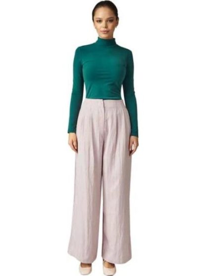 PANTALON DE VESTIR ANCHO PALO DE ROSA HOLLY LAND