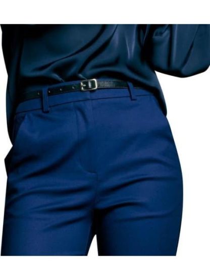 PANTALON STRETCH CON CINTURON AZUL MARINO HOLLY LAND - Image 3