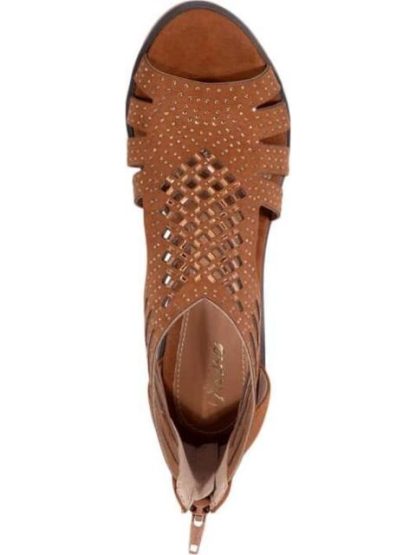 SANDALIA BOTIN CON TACON CAMEL VI LINE - Image 3