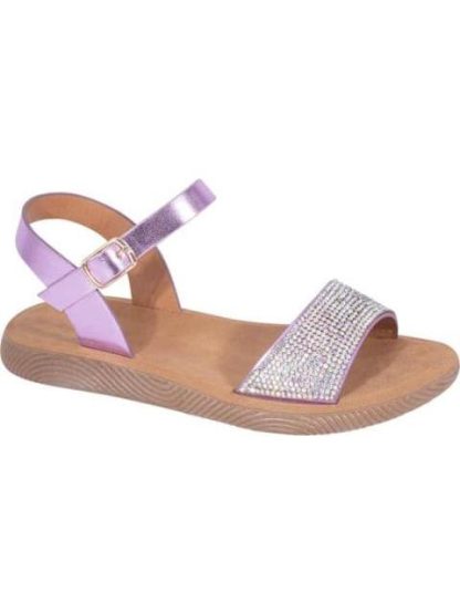 SANDALIA CON PEDRERIA ROSA VIVIS SHOES KIDS - Image 2