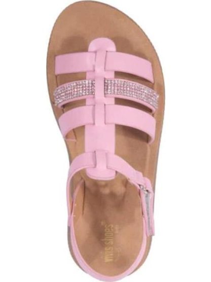 SANDALIA CON PEDRERIA ROSA VIVIS SHOES KIDS - Image 3