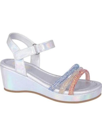 SANDALIA CON PIEDRAS PLATA VIVIS SHOES KIDS - Image 2