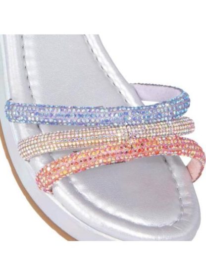 SANDALIA CON PIEDRAS PLATA VIVIS SHOES KIDS - Image 6