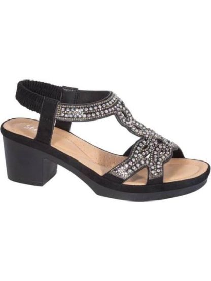 SANDALIA CONFORT CON PIEDRAS NEGRO SHOSH - Image 2