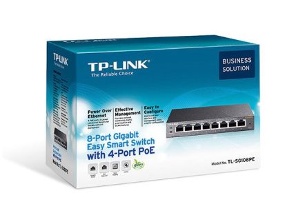 SWITCH TP-LINK GIGABIT ETHERNET TL-SG108PE EASY SMART POE 8 PUERTOS 10-100-1000MBPS (4X POE) 16 GBIT-S 4000 ENTRADAS - NO ADMINISTRABLE - Image 6