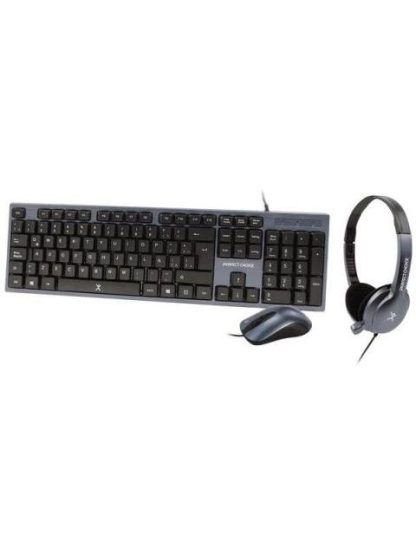 TECLADO MOUSE Y AUDIFONOS 3.5MM PERFECT CHOICE AZUL