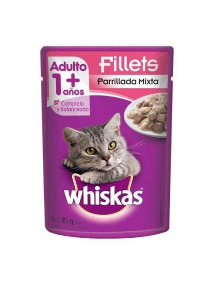 WHISKAS FILLETS PARRILLADA MIXTA SOBRE DE 85 GR