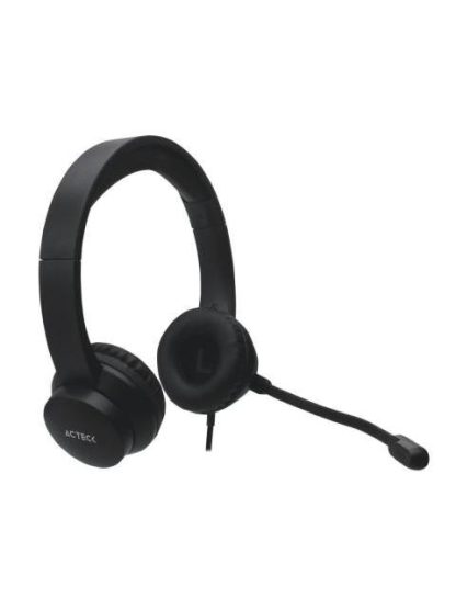 ACTECK AUDIFONOS CON MICROFONO SF10 ALAMBRICO USB NEGRO