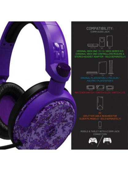 AURICULARES PARA JUEGOS 4GAMERS C6100CAMOPUR4G (CAMUFLAJE PURPURA) - Image 4