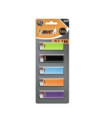 BIC ENCENDEDOR SLIM CON 5 PZ