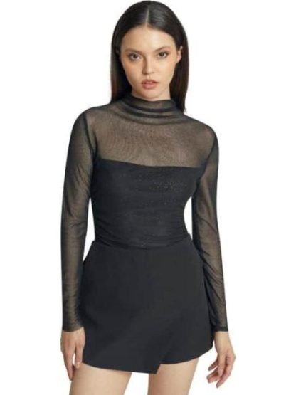 BLUSA CON TRANSPARENCIA NEGRO HOLLY LAND