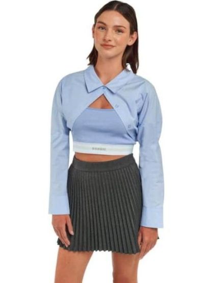 CAMISA CROP AZUL BARBIE - Image 2