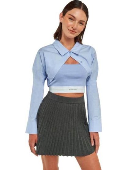 CAMISA CROP AZUL BARBIE - Image 3