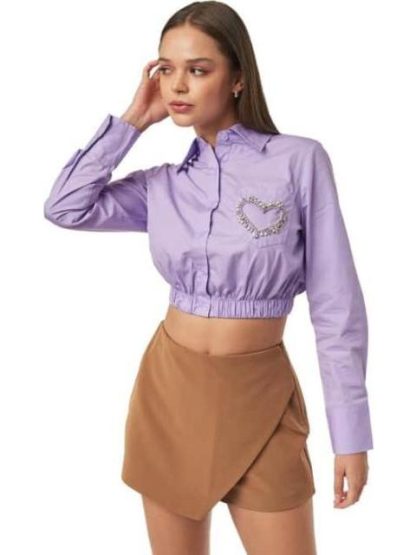 CAMISA CROP MORADO HOLLY LAND - Image 4