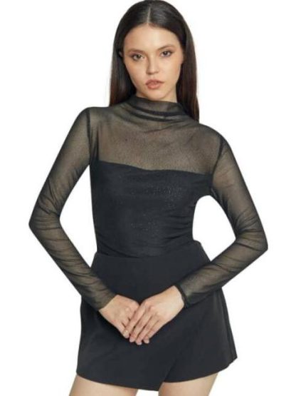 BLUSA CON TRANSPARENCIA NEGRO HOLLY LAND - Image 4