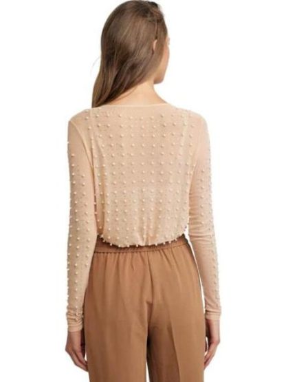 BLUSA MESH PERLAS NUDE HOLLY LAND - Image 6