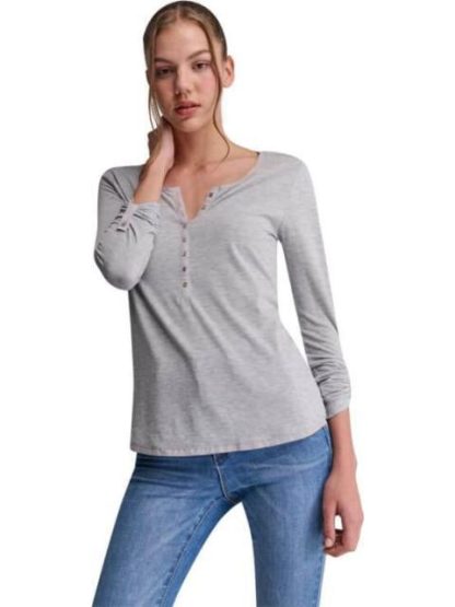 BLUSA MANGA LARGA GRIS HOLLY LAND