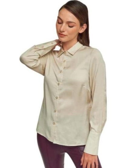 CAMISA MANGA LARGA BEIGE HOLLY LAND - Image 2