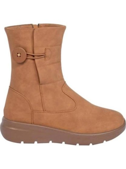 BOTA CONFORT DETALLE BOTON CAMEL SHOSH