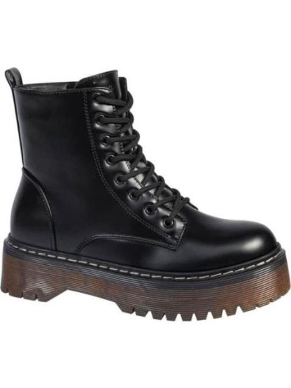 BOTA MILITAR PU CON PLATAFORMA NEGRO GOODYEAR - Image 2