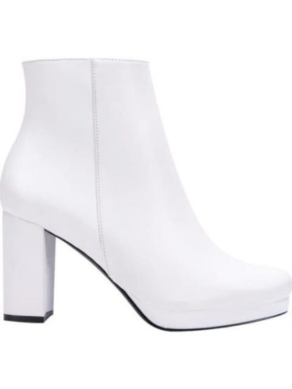 BOTA TACON ANCHO BLANCO YAELI