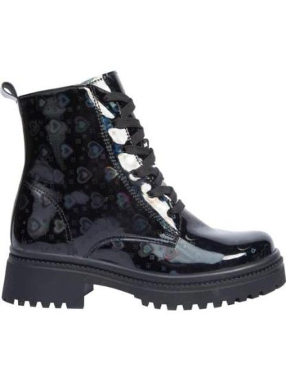 BOTIN MILITAR CORAZONES NEGRO YU YIN