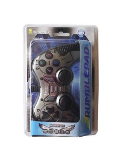 BROBOTIX GAMEPAD RUMBLEPAD ALAMBRICO USB 2.0 GRIS