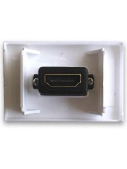 BROBOTIX TAPA HDMI 1 PUERTO CONECTOR HEMBRA BLANCO