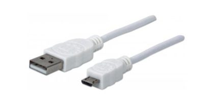 MANHATTAN CABLE PARA DISPOSITIVOS USB DE ALTA VELOCIDAD USB 2.0 A MACHO - MICRO USB 2.0 B MACHO 1.8 METROS BLANCO - Image 2