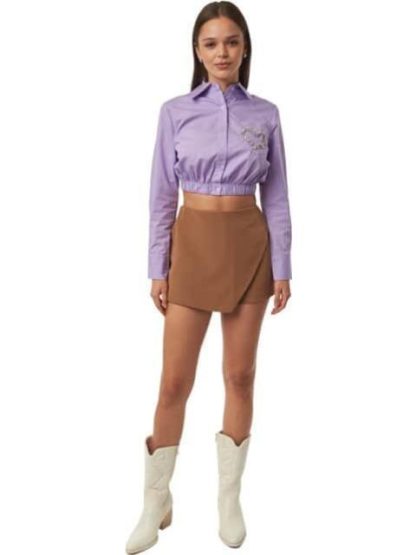 CAMISA CROP MORADO HOLLY LAND