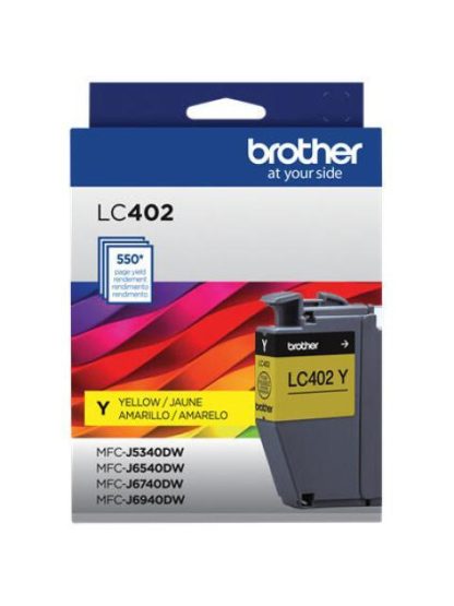 CARTUCHO BROTHER LC402Y ALTO RENDIMIENTO AMARILLO 550 PAGINAS