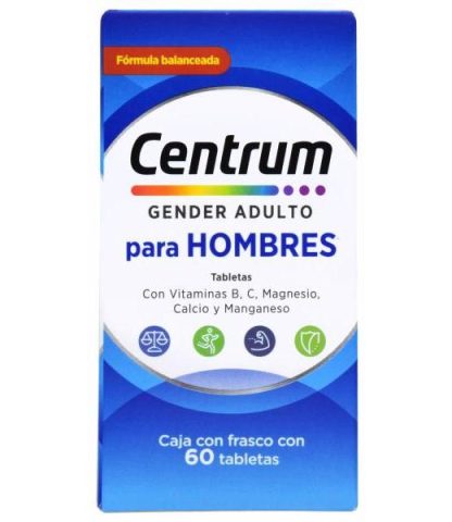 CENTRUM MULTIVITAMINICO GENDER HOMBRE 60 TAB CENTRUM